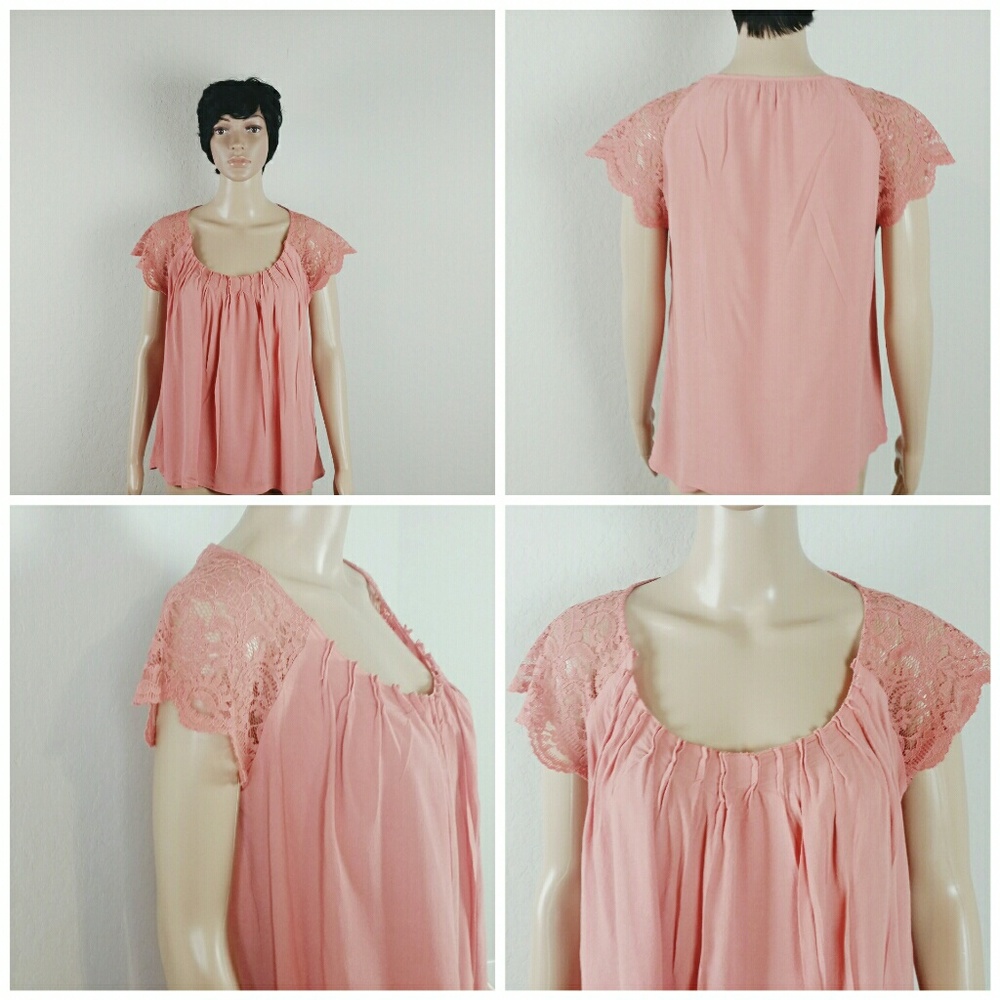 Express Pink Flowy lace top size small - Picture 8 of 8